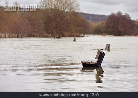 
                überschwemmung, Flussufer, Hochwasser                   