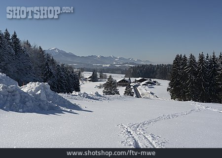 
                Winterlandschaft, Chiemgauer Berge                   