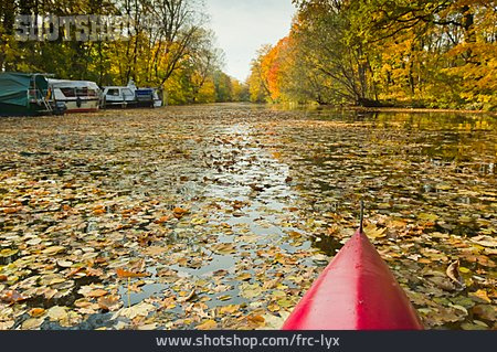 
                Herbst, Fluss, Ausflug, Kanu                   