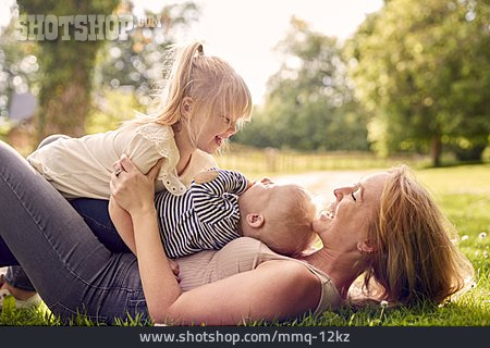 
                Mother, Laughing, Summer, Playing, Daughter, Son                   