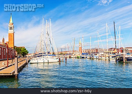 
                Hafen, Segelboot, Venedig, Lagune                   