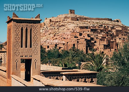 
                Dorf, Marokko, Lehmhaus                   