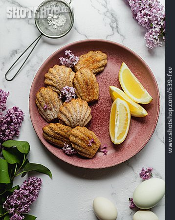 
                Lavendelblüte, Französische Küche, Madeleine                   