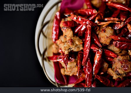 
                Asiatische Küche, Chili, Frittiert, Hühnchenfleisch                   