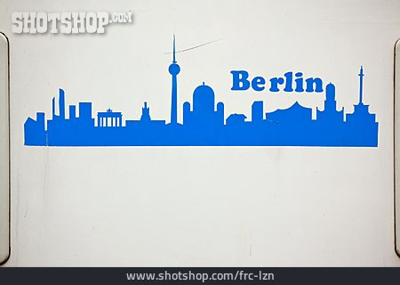 
                Silhouette, Berlin, Aufkleber                   