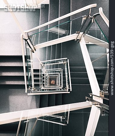 
                Treppe, Modern, Geometrie, Abwärts                   