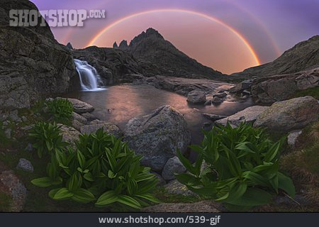 
                Wasserfall, Regenbogen, Magie, Sierra De Gredos                   