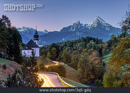 
                Alpen, Wallfahrtskirche, Maria Gern, Nationalpark Berchtesgaden                   