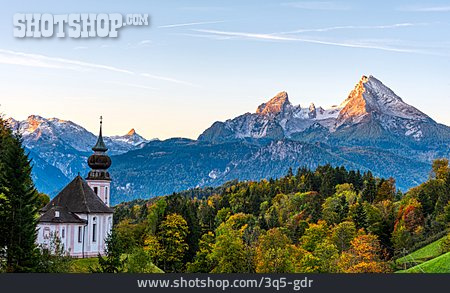 
                Berchtesgaden, Berchtesgadener Alpen, Wallfahrtskirche Maria Gern                   