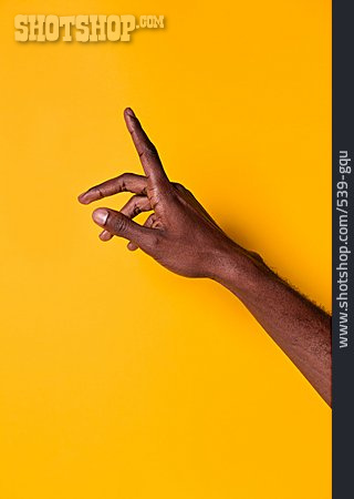 
                Hand, Zeigefinger, Geste, Achtung, Fragen, Person Of Color                   