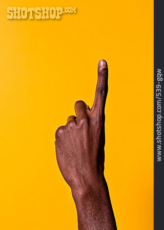 
                Zeigefinger, Melden, Person Of Color                   