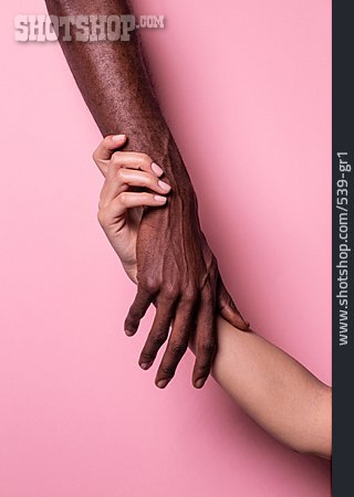 
                Weiß, Verbindung, Schwarz, Hände, Berühren, Person Of Color                   