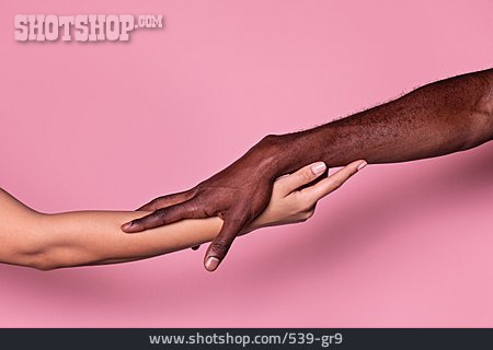 
                Hände, Erkunden, Person Of Color, Weiße                   