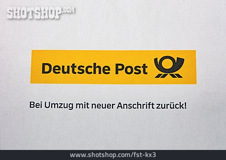 
                Deutsche Post, Bei Umzug Mit Neuer Anschrift Zurück                   