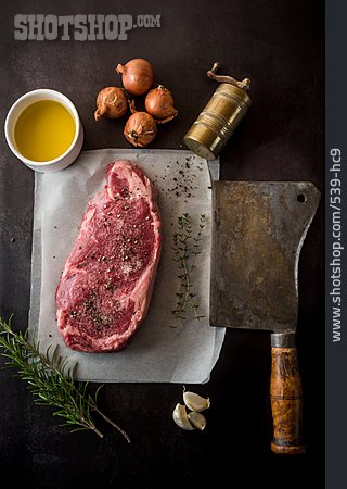 
                Kochen, Steak, Rindfleisch, Gewürzt                   