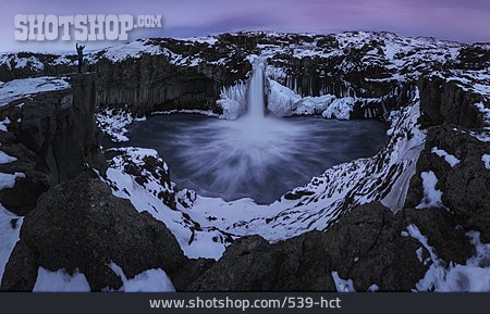 
                Wasserfall, Fels, Island, Eislandschaft                   
