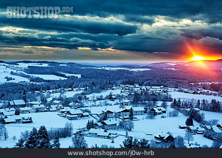 
                Sonnenuntergang, Winter, Neuschönau                   