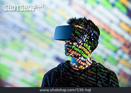 
                Virtuelle Realität, 3d-brille, Lichtprojektion                   