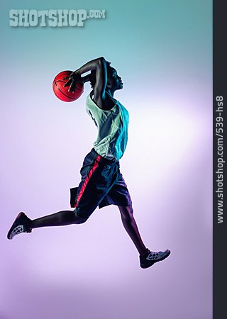 
                Sportlerin, Basketball, Luftsprung, Dunking                   