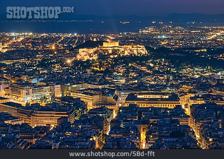 
                Stadtansicht, Lichter, Athen                   