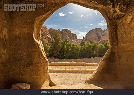 
                Felsen, Höhle, Jordanien                   