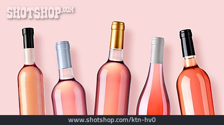 
                Weinflasche, Rosewein                   