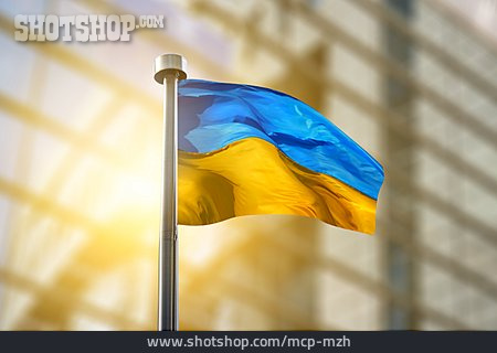 
                Flagge, Ukrainisch, Stand With Ukraine                   