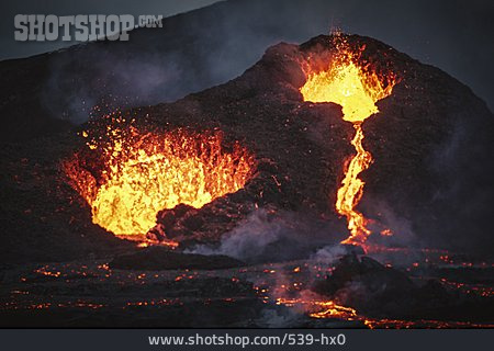 
                Vulkan, Vulkanismus, Vulkanausbruch, Fagradalsfjall                   