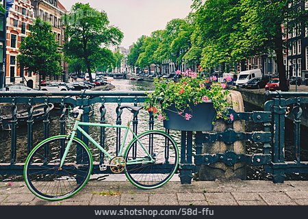 
                Fahrrad, Gracht, Amsterdam                   