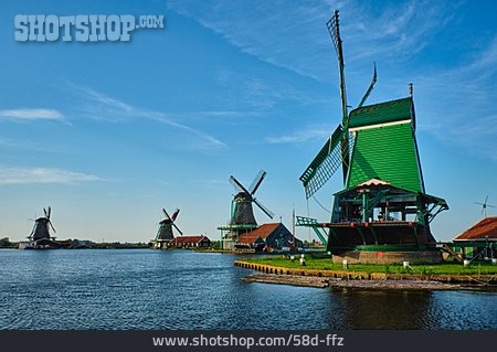 
                Windmühle, Zaan, Zaanse Schans, Zaandam                   