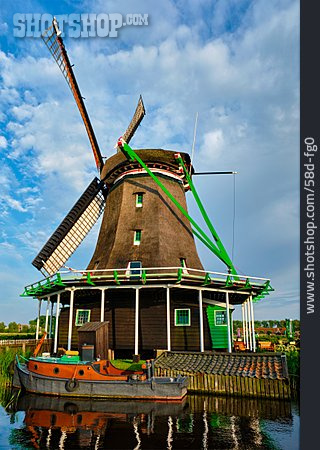 
                Windmühle, Niederlande, Turmwindmühle, Zaanse Schans                   