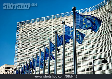 
                Flagge, Parlamentsgebäude, Eu, Europäische Union                   
