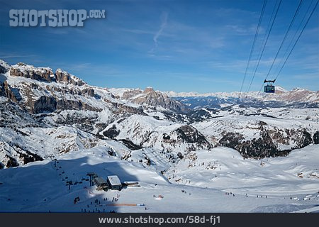 
                Dolomiten, Seilbahn, Skigebiet                   