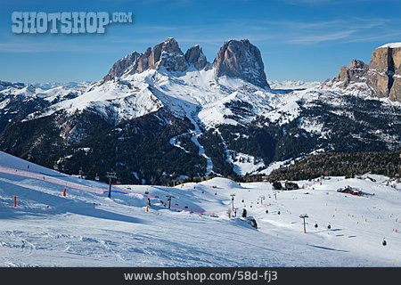 
                Dolomiten, Skigebiet, Fassatal, Canazei                   