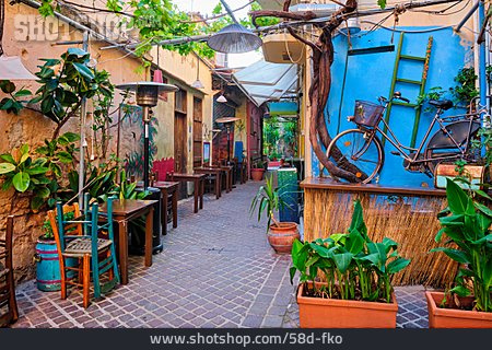 
                Café, Farbenfroh, Kreta, Chania                   
