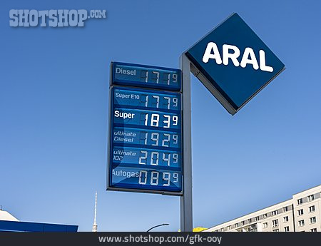 
                Berlin, Tankstelle, Benzinpreis, Aral                   