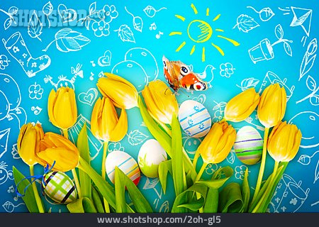 
                Ostern, Tulpen, Frühlingszeit                   