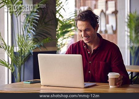 
                Man, Cafe, Laptop, Working, Online, Mobil                   