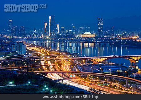 
                Autobahn, Skyline, Seoul, Hangang                   
