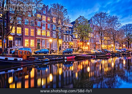 
                Kanal, Niederlande, Amsterdam, Stadtansichten                   