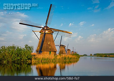 
                Windmühle, Niederlande, Kinderdijk                   