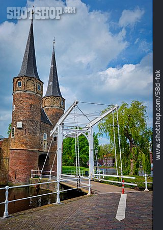 
                Zugbrücke, Delft, Oostpoort                   