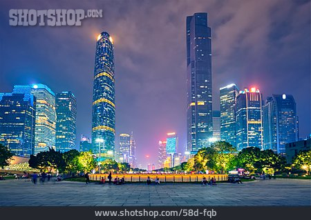 
                Skyline, Guangzhou, Huacheng Square                   