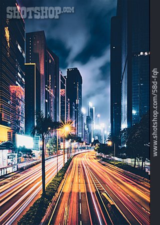 
                Verkehr, Hongkong, China, Großstadt                   