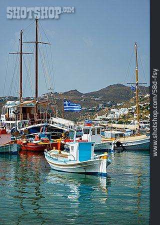 
                Hafen, Fischerboot, Griechenland                   