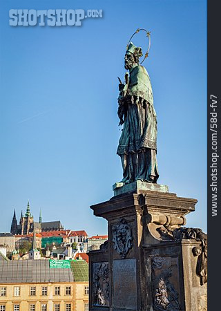 
                Statue, Prag, St. Nepomuk, Johannes Nepomuk                   