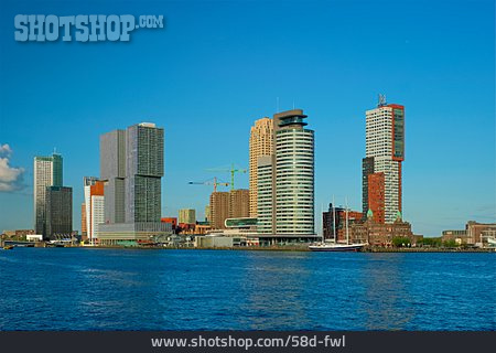 
                Skyline, Hochhäuser, Rotterdam, Nieuwe Maas                   
