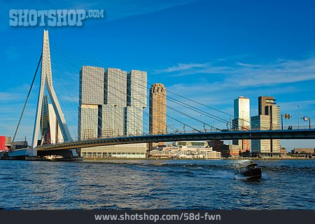 
                Rotterdam, Erasmusbrücke, Erasmusbrug                   