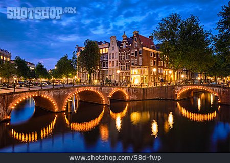 
                Kanal, Abendstimmung, Amsterdam                   