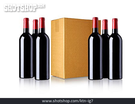 
                Versand, Rotweinflasche, Weinhandel                   